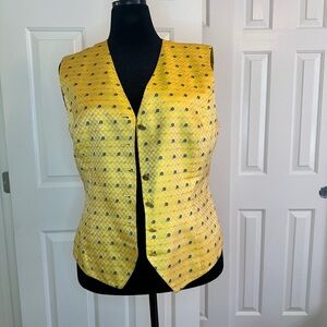 Escada Vibrant Yellow Silk Vest